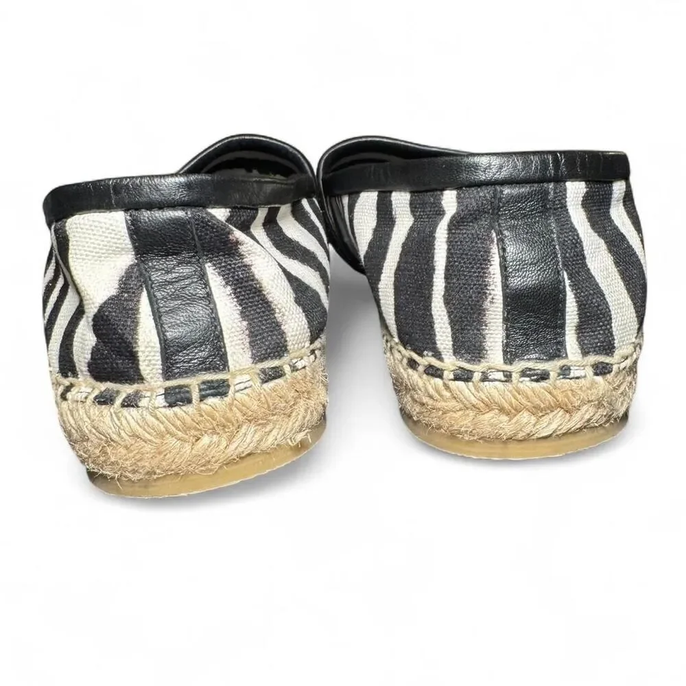Burberry Women's Abstract/Zebra Print Flat Slip-on Espadrilles EU40/US9.5